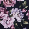 Bieżnik Peony 26-2 (czarny w kwiaty)