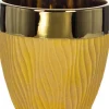 Doniczka ceramiczna Knti 9 (złoty/miód)