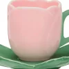 Filiżanka+spodek Tulip 170 (różowy/zielony)