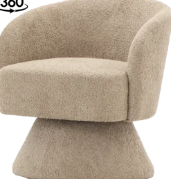Fotel obrotowy Lizbona 29 (boucle cappuccino)