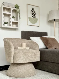 Fotel obrotowy Lizbona 29 (boucle cappuccino)