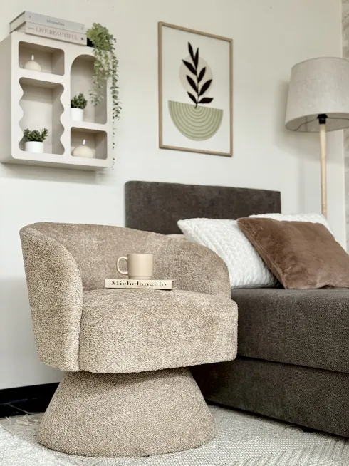 Fotel obrotowy Lizbona 29 (boucle cappuccino)