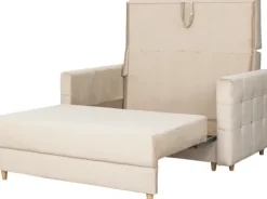 Fotel 2-osobowy rozkładany Paris (plusz beż)