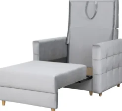 Fotel rozkładany Paris (plusz srebrzysty)