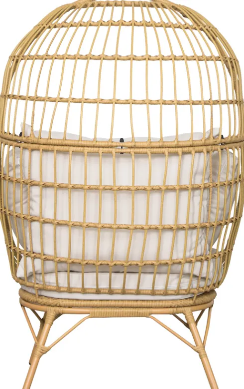 Fotel z eko rattan z poduszką