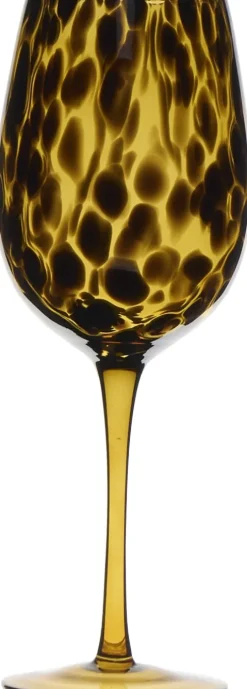 Kieliszek do wina Dots 23 (bursztynowy/czarny)