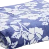 Koc flanelowy Blue Flowers 36 (granatowy/biały)