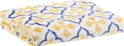 Koc flanelowy Efez 37 (biały/granatowy/żółty)