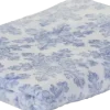 Koc flanelowy Snow 38 (biały/niebieski)