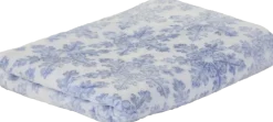 Koc flanelowy Snow 38 (biały/niebieski)