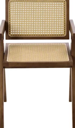 Krzesło drewniane Nerivo 41 (rattan/orzech)