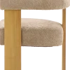 Krzesło drewniane Velu 43 (boucle cappuccino/jasne drewno)