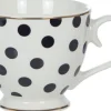Kubek ceramiczny Cindy (biały w czarne kropki)