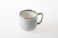 Kubek ceramiczny Cindy 83 (szary ze srebrnym paskiem)