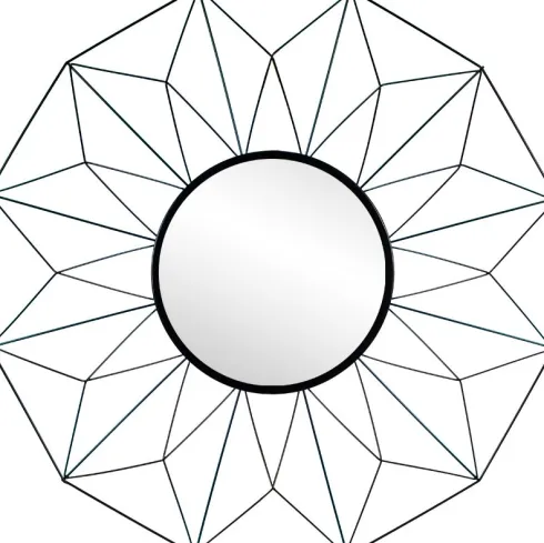 Lustro metalowe (czarny)