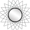 Lustro metalowe Geo 1 (czarny)