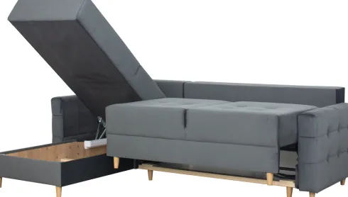 Narożnik Paris (plusz grafit )