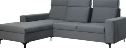 Narożnik Sydney (plusz grafit) lewy