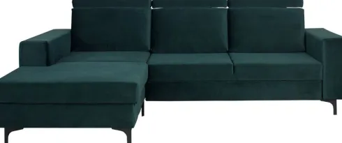 Narożnik Sydney (plusz zieleń) lewy