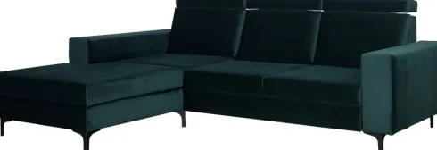 Narożnik Sydney (plusz zieleń) lewy