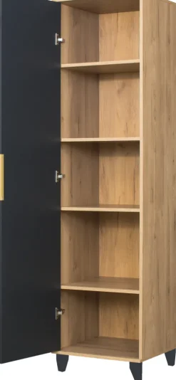 Półszafa uniwersalna (prawa/lewa) Floryda (grafit/dąb Soma ciemny)