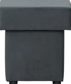 Puf otwierany (plusz grafit)