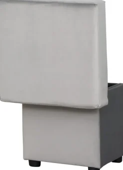 Puf otwierany (plusz srebrzysty)