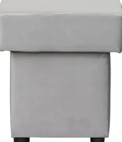Puf otwierany (plusz srebrzysty)