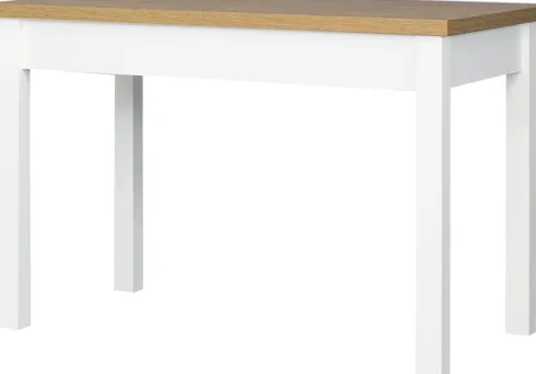 Rozkładany stół kuchenny 116 cm (dąb Soma ciemny/biały)