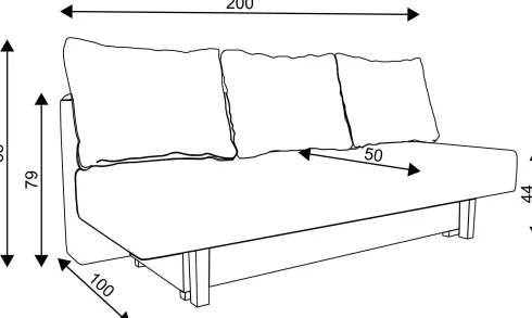Sofa Afrodyta 2 (plusz grafit)