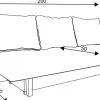 Sofa Afrodyta 2 (plusz granat)