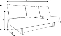 Sofa Afrodyta 2 (plusz granat)