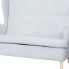 Sofa 2-osobowa Werina (diamentowy jasny szary)