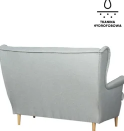 Sofa 2-osobowa Werina (elegantis jasny szary)