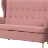 Sofa 2-osobowa Werina (plusz brudny róż)