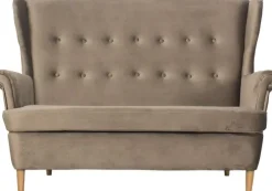Sofa 2-osobowa Werina (plusz brąz)