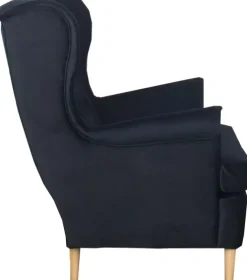 Sofa 2-osobowa Werina (plusz czarny)