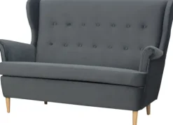 Sofa 2-osobowa Werina (plusz grafit)