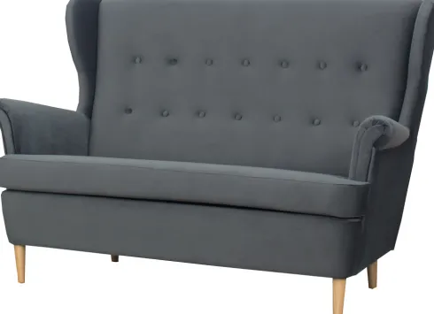Sofa 2-osobowa Werina (plusz grafit)