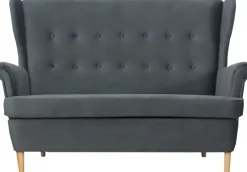 Sofa 2-osobowa Werina (plusz grafit)