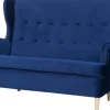 Sofa 2-osobowa Werina (plusz granat)