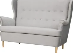 Sofa 2-osobowa Werina (plusz srebrzysty)