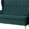 Sofa 2-osobowa Werina (plusz zieleń)