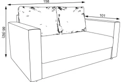 Sofa rozkładana Milano (plusz grafit)