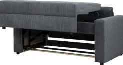 Sofa rozkładana Milano (sztruks grafit)