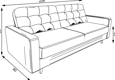 Sofa Sewilla (boucle cappuccino)
