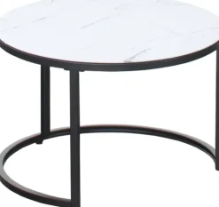 Stolik kawowy 60cm Marbi 9 (biały-marmur)