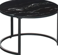 Stolik kawowy 60cm Marbi 9 (czarny-marmur)
