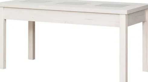 Stolik prostokątny ze szkłem 120cm (dąb Soma perłowy)