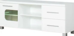 Stolik RTV 138 cm Panama (biały połysk)